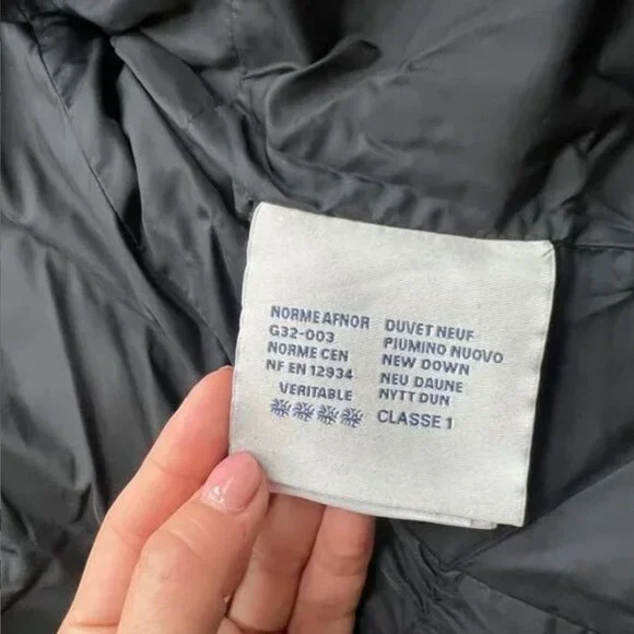 MONCLER WOMENS Flammette Long Down Jacket/Coat - BLACK - XS/00 - Picture 2 of 16